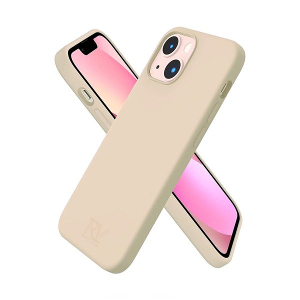 Rvelon iPhone 13 Deksel Silikon Beige