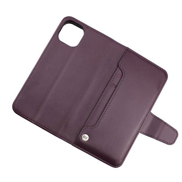 Rvelon iPhone 13 Etui Utbrettbar Kortlomme Lilla