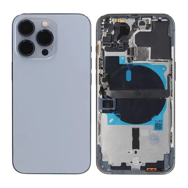 iPhone 13 Pro Bakside med Komplett Ramme OEM - Blå