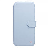 Qialino iPhone 13 Pro Etui Ekte skinn Kortlommer Blå