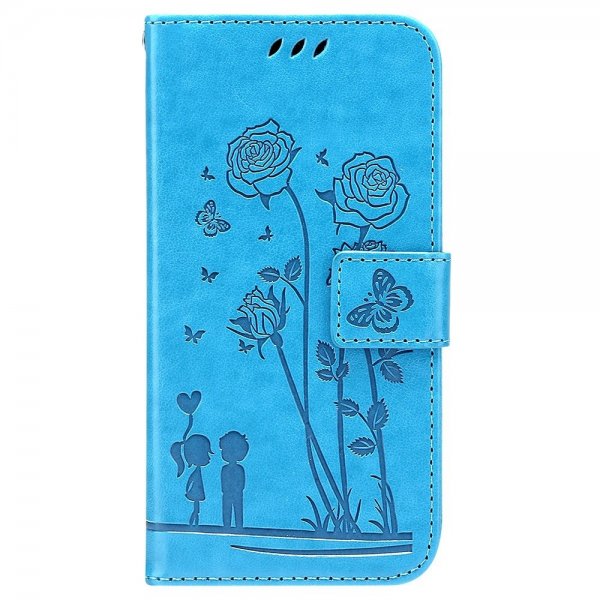 iPhone 13 Pro Etui Blomstermønster Blå