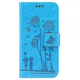 iPhone 13 Pro Etui Blomstermønster Blå