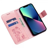iPhone 13 Pro Etui Blomstermønster Rosa