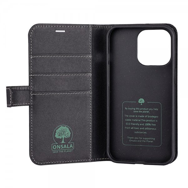 Onsala iPhone 13 Pro Etui ECO Wallet Svart