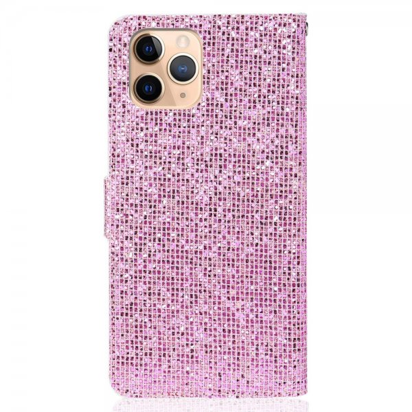 iPhone 13 Pro Etui Glitter Stripe Rosa