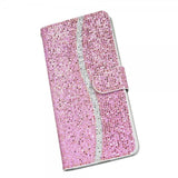iPhone 13 Pro Etui Glitter Stripe Rosa