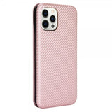 iPhone 13 Pro Etui Karbonfibertekstur Rosegull