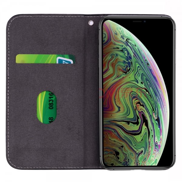 iPhone 13 Pro Etui Krokodillemønster Glitter Flip Hvit