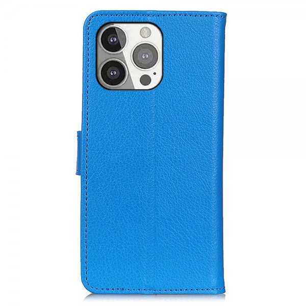 Nordic Covers iPhone 13 Pro Etui Litchi Blå