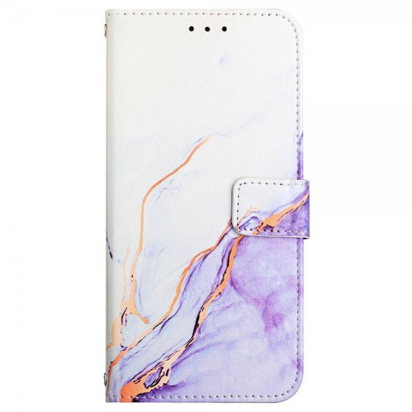 iPhone 13 Pro Etui Marmor Hvit Lilla