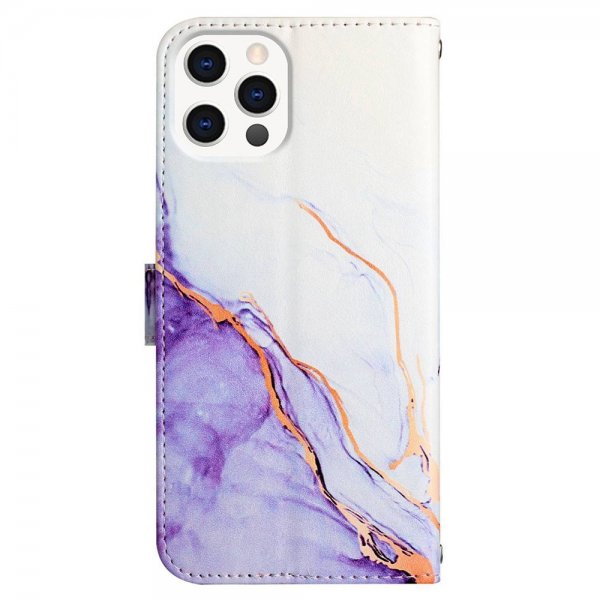 iPhone 13 Pro Etui Marmor Hvit Lilla