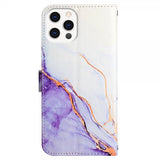 iPhone 13 Pro Etui Marmor Hvit Lilla