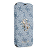 Guess iPhone 13 Pro Etui Metal Logo Blå
