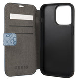 Guess iPhone 13 Pro Etui Metal Logo Blå