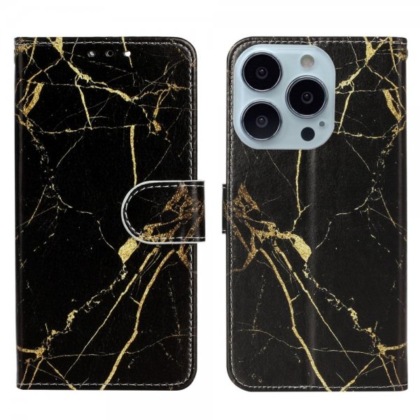 iPhone 13 Pro Etui Motiv Marmor Gull