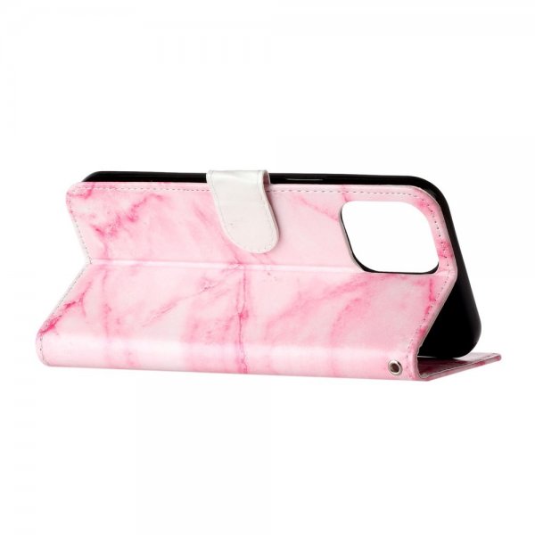 iPhone 13 Pro Etui Motiv Rosa  Marmor