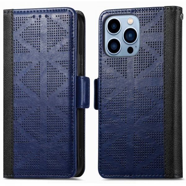 iPhone 13 Pro Etui Perforert Blå