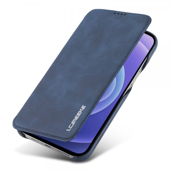 Lc.Imeeke iPhone 13 Pro Etui Retro Blå