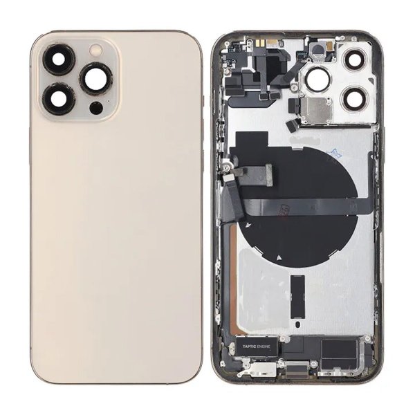 iPhone 13 Pro Max bakside med komplett ramme OEM - gull
