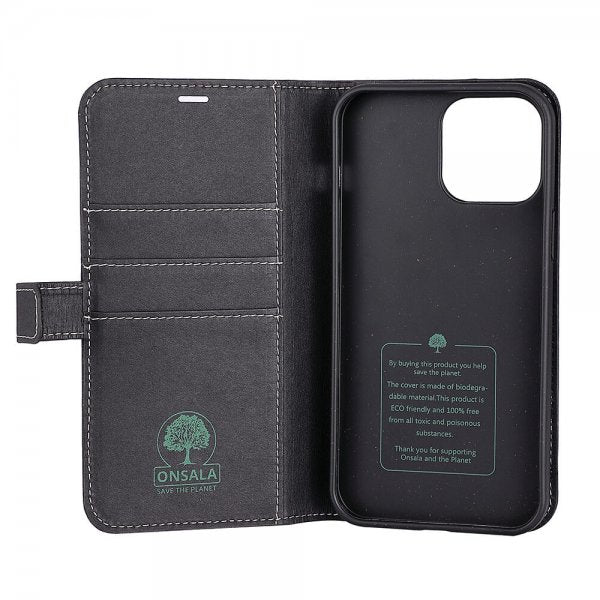 Onsala iPhone 13 Pro Max Etui ECO Wallet Svart