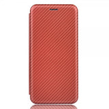 iPhone 13 Pro Max Etui Karbonfibertekstur Brun