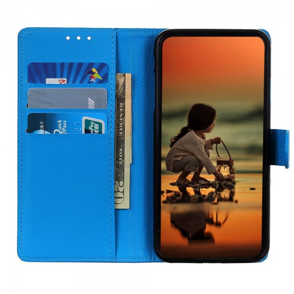 Nordic Covers iPhone 13 Pro Max Etui Litchi Blå