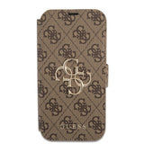 Guess iPhone 13 Pro Max Etui Metal Logo Brun