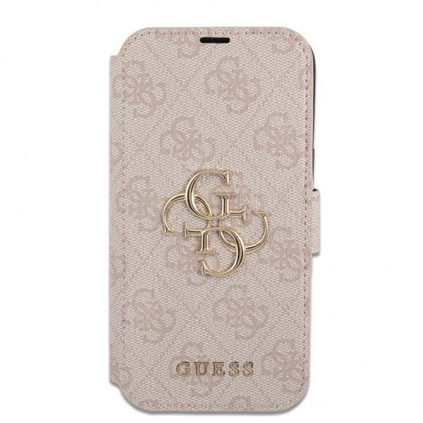 Guess iPhone 13 Pro Max Etui Metal Logo Rosa