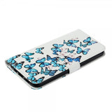iPhone 13 Pro Max Etui Motiv Blå Sommerfugler
