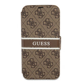 Guess iPhone 13 Pro Max Etui Printed Stripe Brun