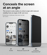 Ringke iPhone 13 Pro Max/iPhone 14 Plus Skjermbeskytter Privacy Glass