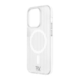 Rvelon iPhone 13 Pro Max Deksel Korrugerte MagSafe Hvit