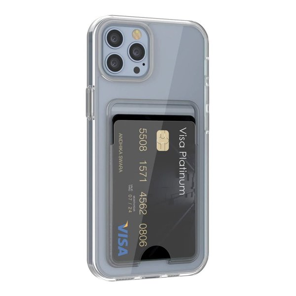 Rvelon iPhone 13 Pro Max Deksel Kortholder Transparent