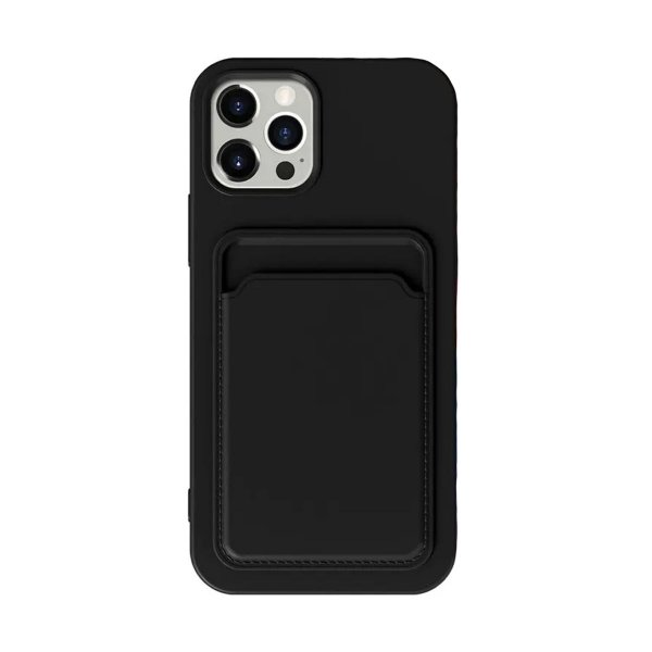 iPhone 13 Pro Max Deksel Kortholder Svart