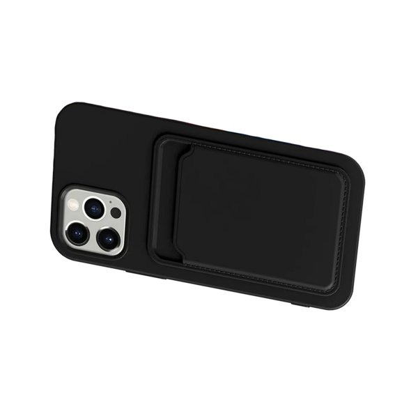 iPhone 13 Pro Max Deksel Kortholder Svart