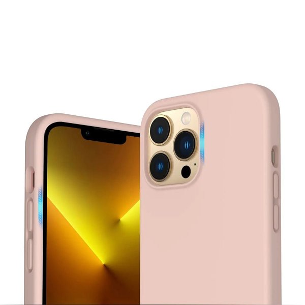 Rvelon iPhone 13 Pro Max Deksel Silikon Beige
