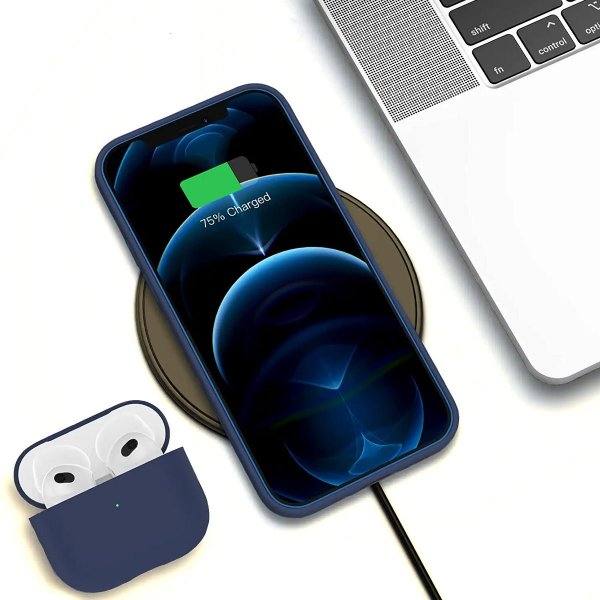Rvelon iPhone 13 Pro Max Deksel Silikon Blå