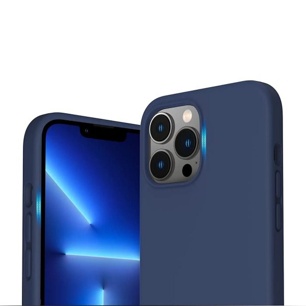 Rvelon iPhone 13 Pro Max Deksel Silikon Blå