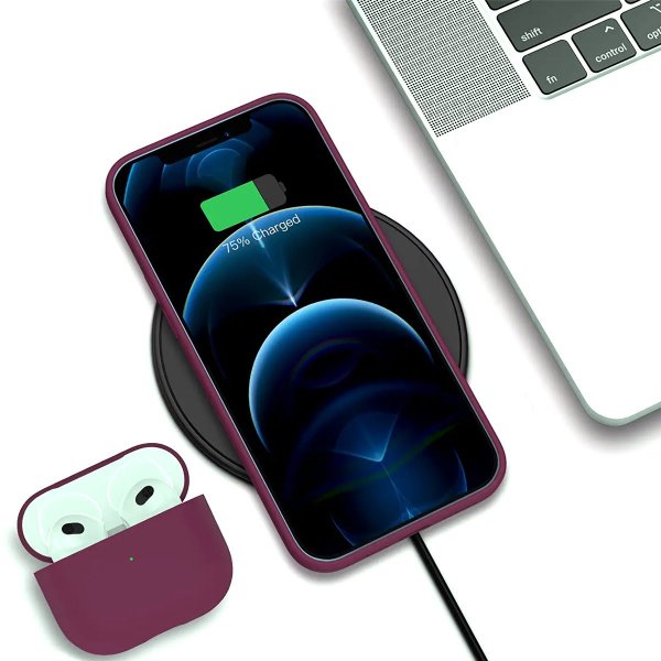 Rvelon iPhone 13 Pro Max Deksel Silikon Rød