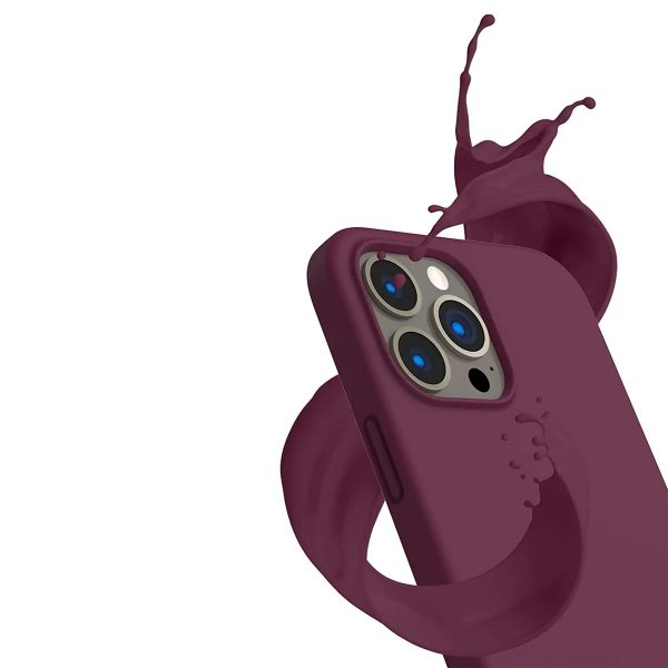 Rvelon iPhone 13 Pro Max Deksel Silikon Rød
