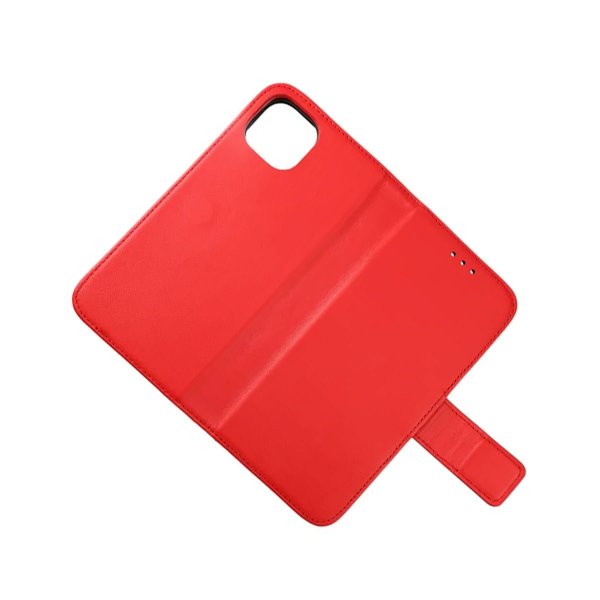 Rvelon iPhone 13 Pro Max Etui Ekte Skinn Rød