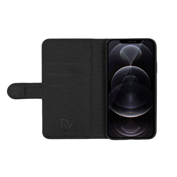 Rvelon iPhone 13 Pro Max Etui Detachable Wallet Case Svart