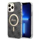 Guess iPhone 13 Pro Max Deksel 4G Pattern MagSafe Svart