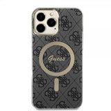 Guess iPhone 13 Pro Max Deksel 4G Pattern MagSafe Svart
