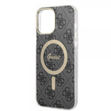Guess iPhone 13 Pro Max Deksel 4G Pattern MagSafe Svart