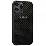 Audi iPhone 13 Pro Max Deksel Carbon Fiber Svart