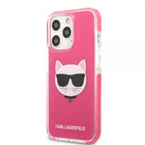 Karl Lagerfeld iPhone 13 Pro Max Deksel Choupette Fuchsia