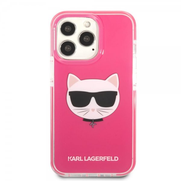 Karl Lagerfeld iPhone 13 Pro Max Deksel Choupette Fuchsia