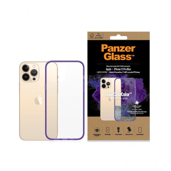 PanzerGlass iPhone 13 Pro Max Deksel ClearCase Color Grape