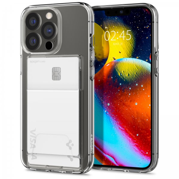 Spigen iPhone 13 Pro Max Deksel Crystal Slot Dual Crystal Clear